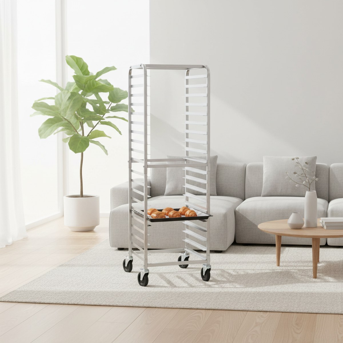 Kitchen Baking Trolley - Carrinho de Alumínio para Padaria Comercial