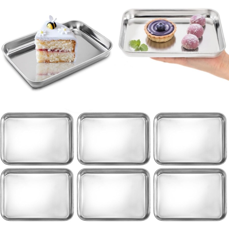 Kitchen Baking Sheet Organizer - Bandeja de Metal Retangular Portátil para