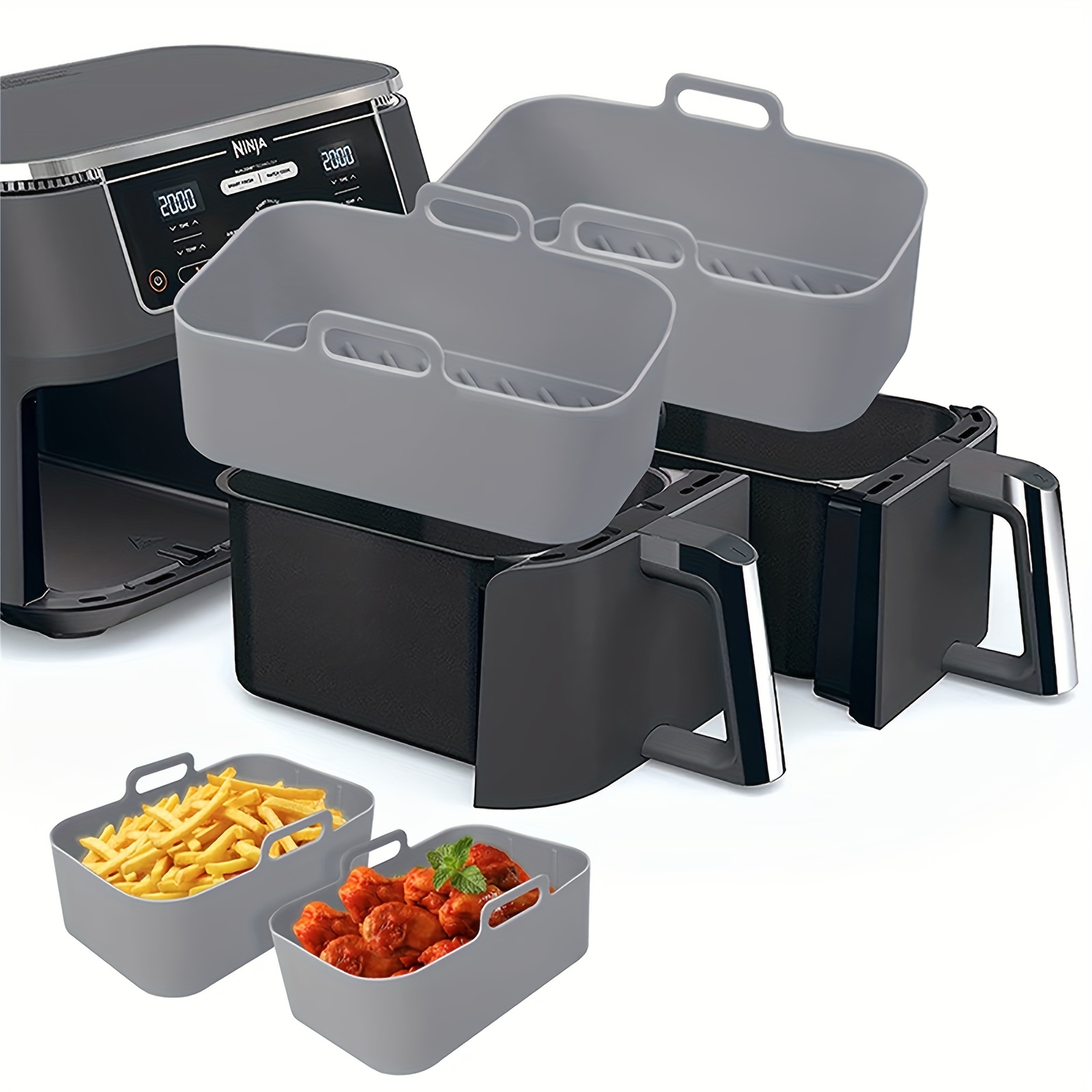 Kitchen Baking Tray - 1/2 pçs bandeja de silicone fritadeira