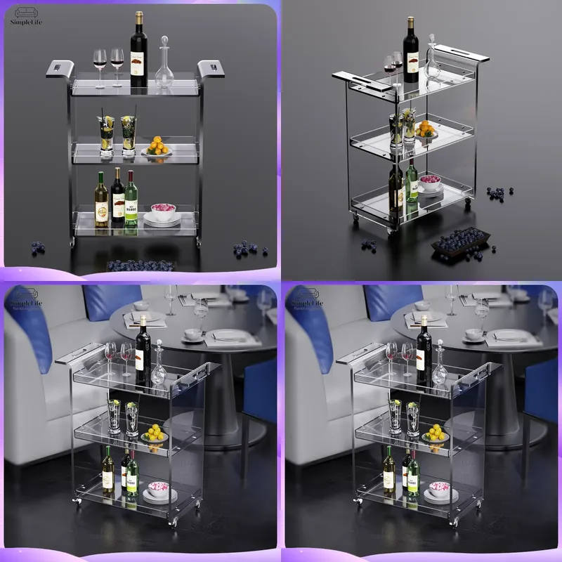 Kitchen Baking Trolley - Carrinho de Cozinha Moderno de 3