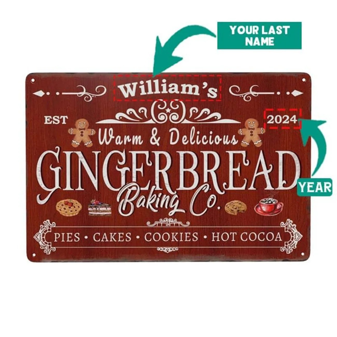 Kitchen For Baking - 1pc personalizado pão de gengibre cozimento