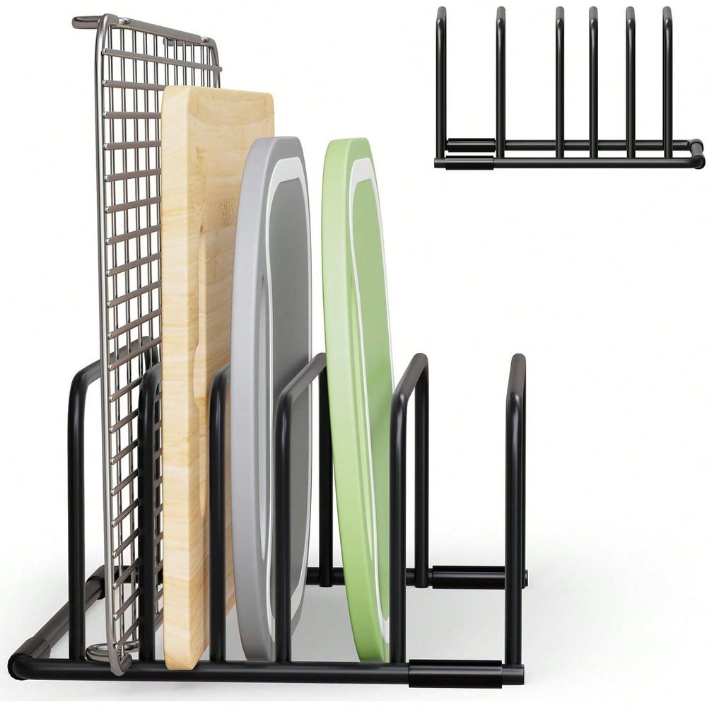 Kitchen Baking Sheet Organizer - Suporte Organizador Preto para Tábuas de