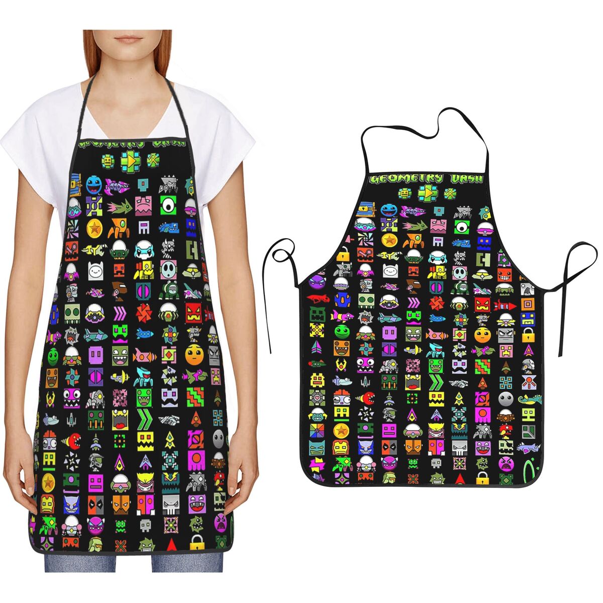Kitchen Baking Game - Geometria traço jogo personagem aventais chef