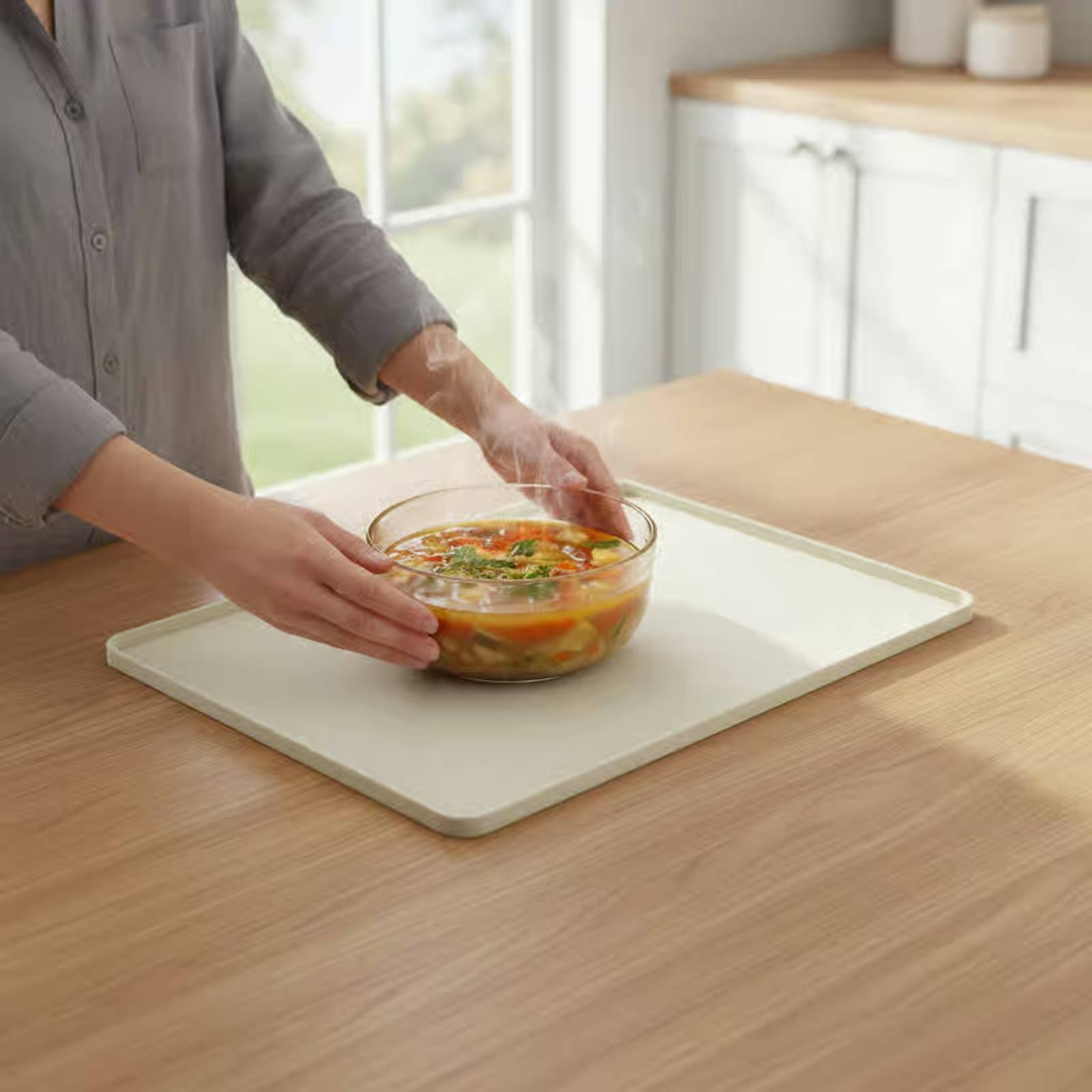 Kitchen Baking Tray - Protetor de Silicone para Micro-ondas, Tapete