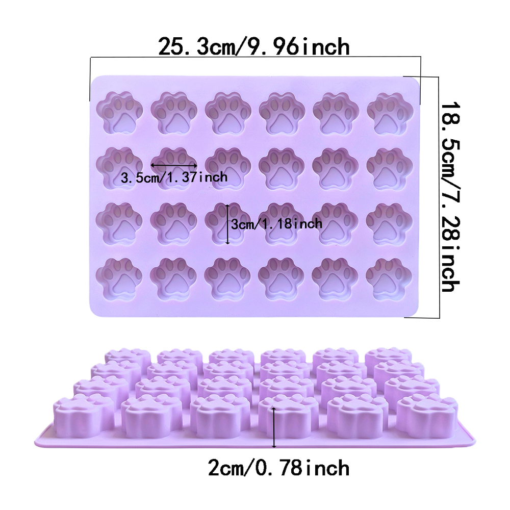 1pc 24 buraco forma de pata de - Kitchen Baking Molds avaliação e preço