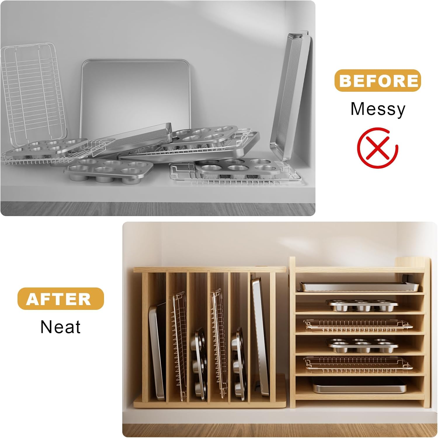 Organizador de Bandejas de Mad - Kitchen Baking Sheet Organizer avaliação e preço