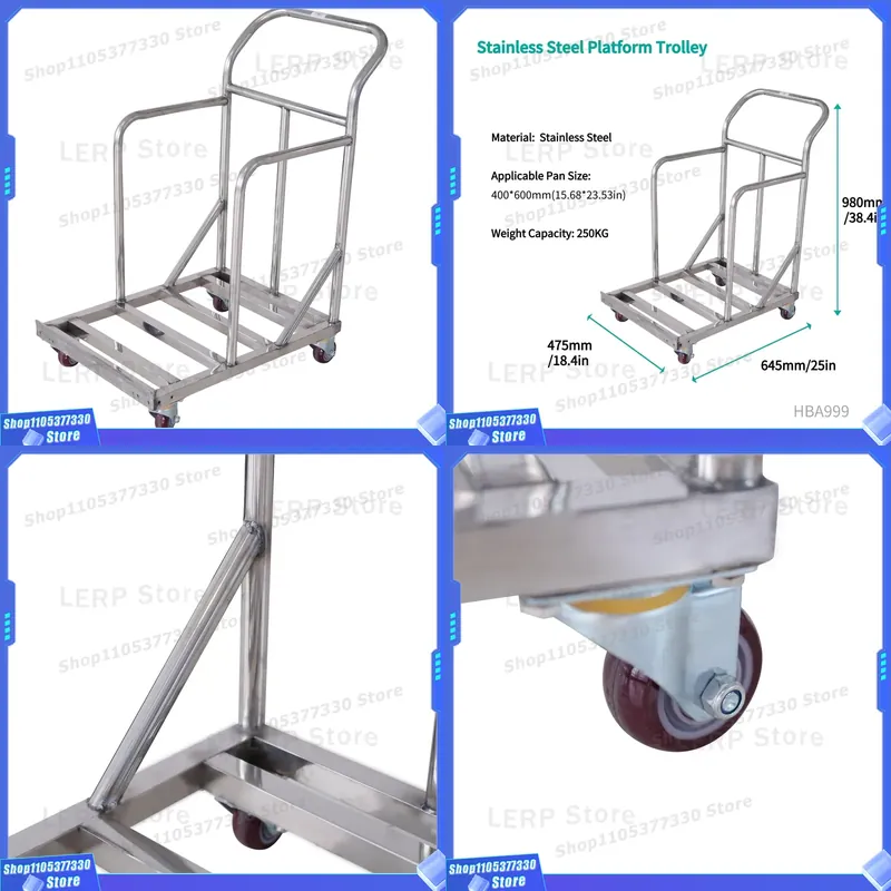 Carrinho de Cozinha em Aço Ino - Kitchen Baking Trolley avaliação e preço