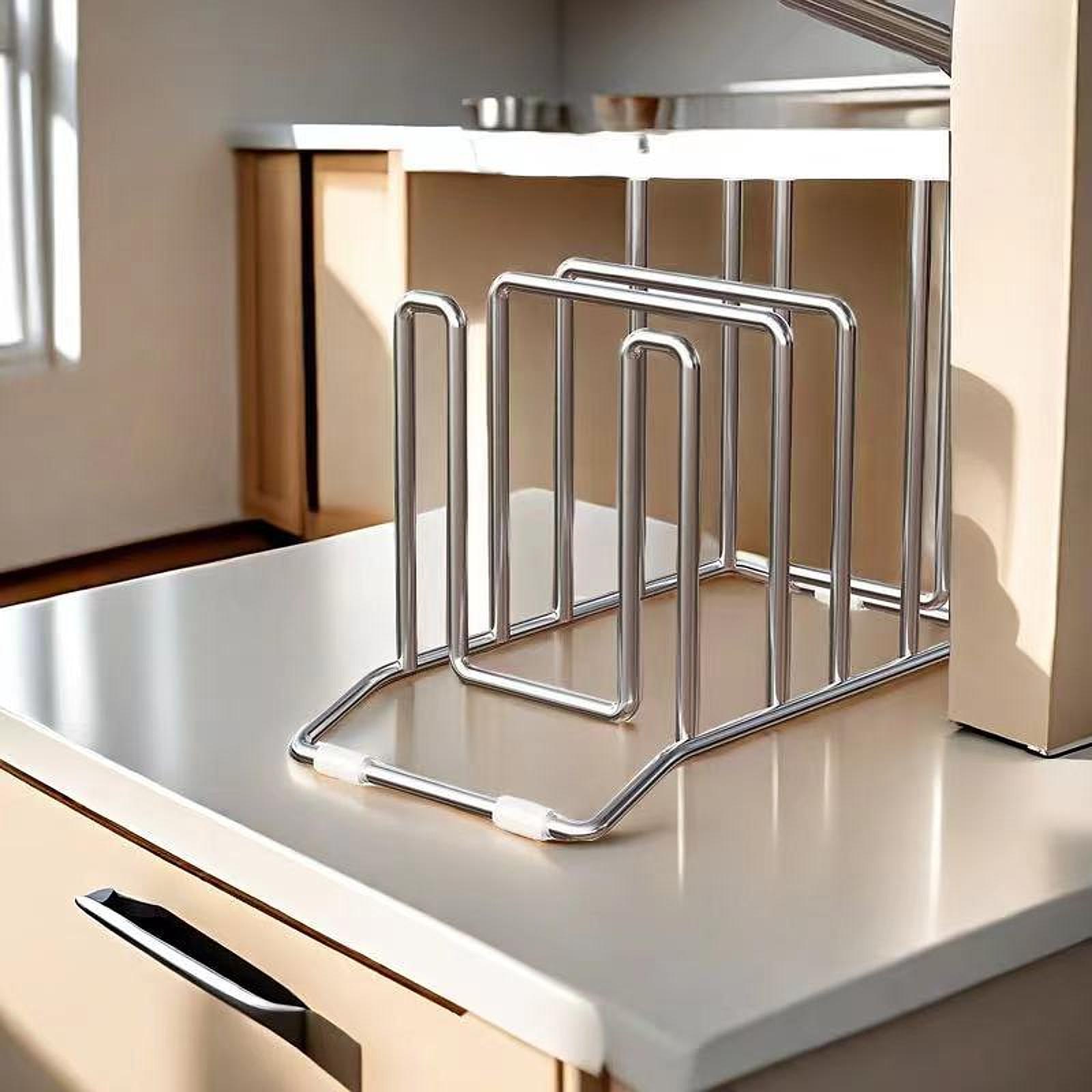 Tábua de corte rack potes pan  - Kitchen Baking Sheet Organizer avaliação e preço