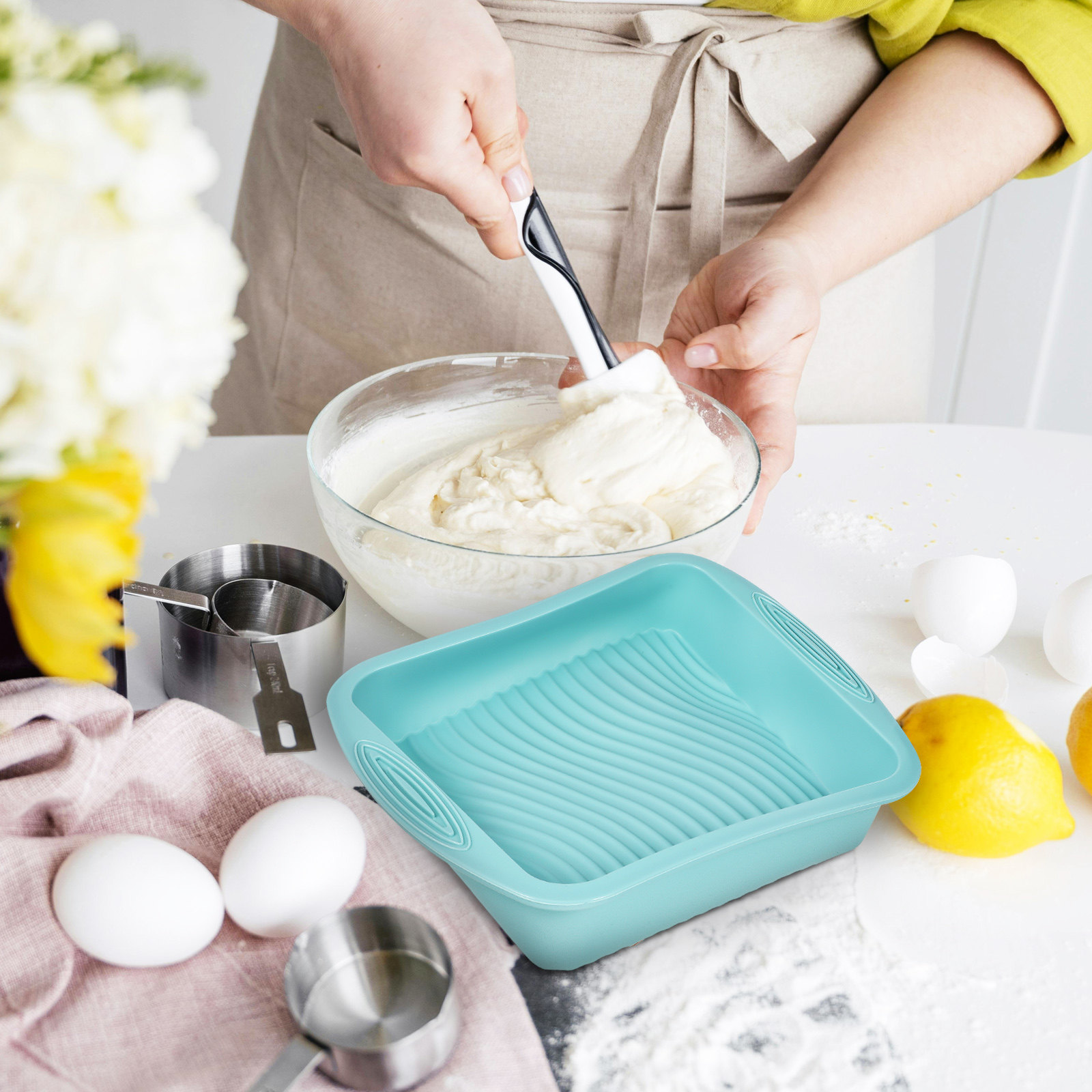 Forma de Silicone Quadrada par - Kitchen Baking Tray avaliação e preço