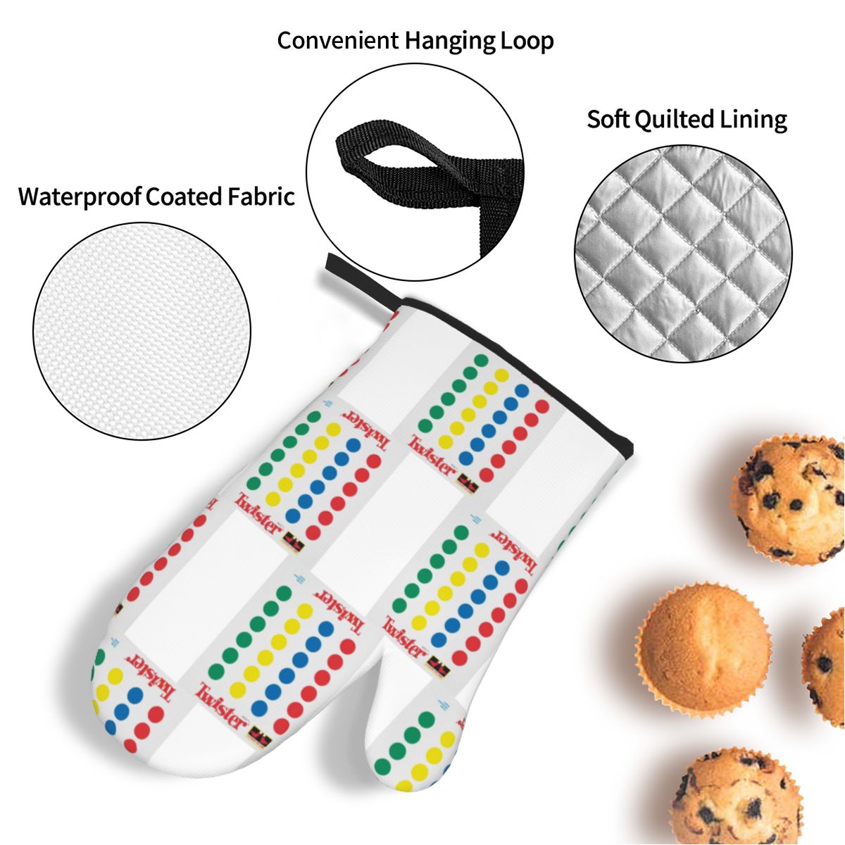 Conjunto de 4 Luvas de Forno e - Kitchen Baking Game avaliação e preço