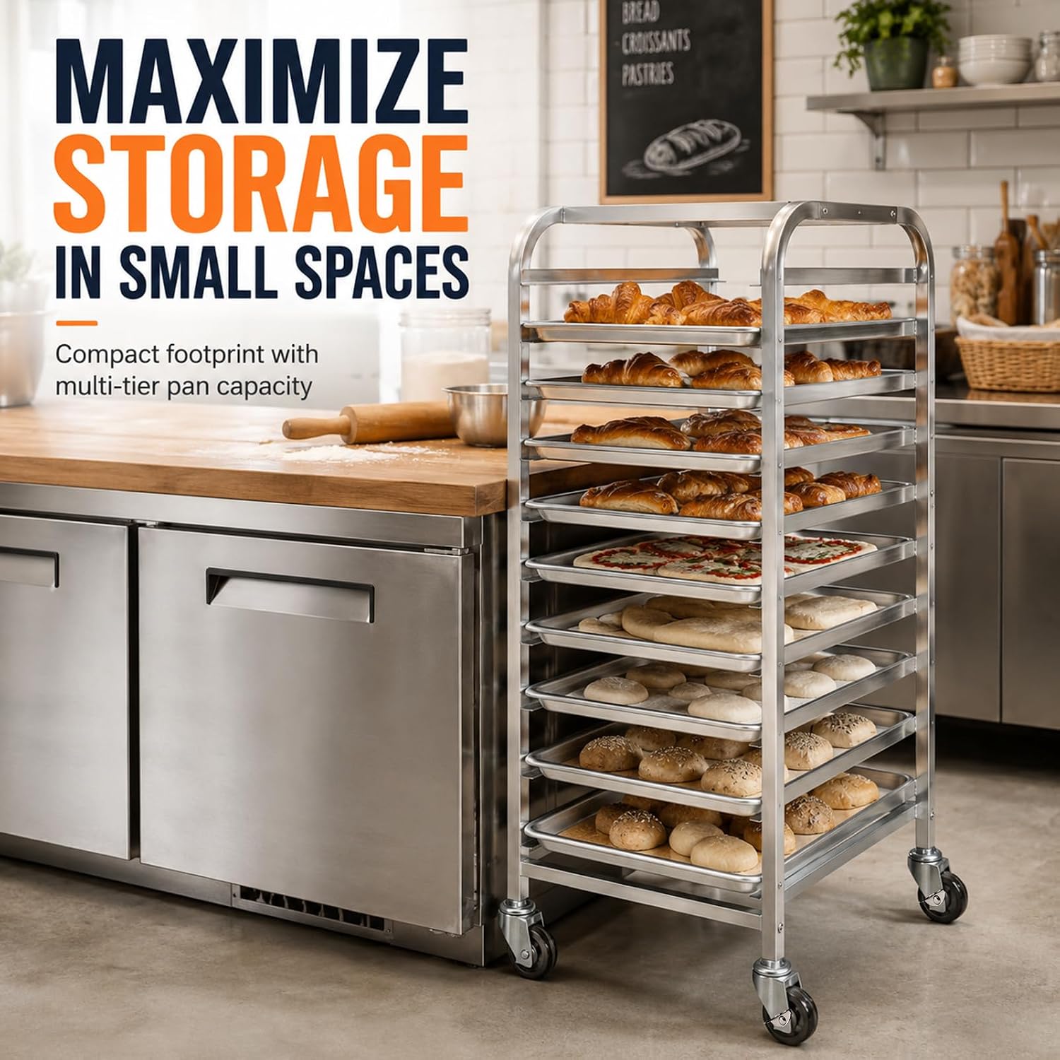 Carrinho de Resfriamento Móvel - Kitchen Baking Sheet Organizer avaliação e preço